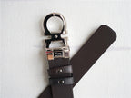 Ferragamo Gancini Leather Belt | Silver Buckle | Italian Luxury