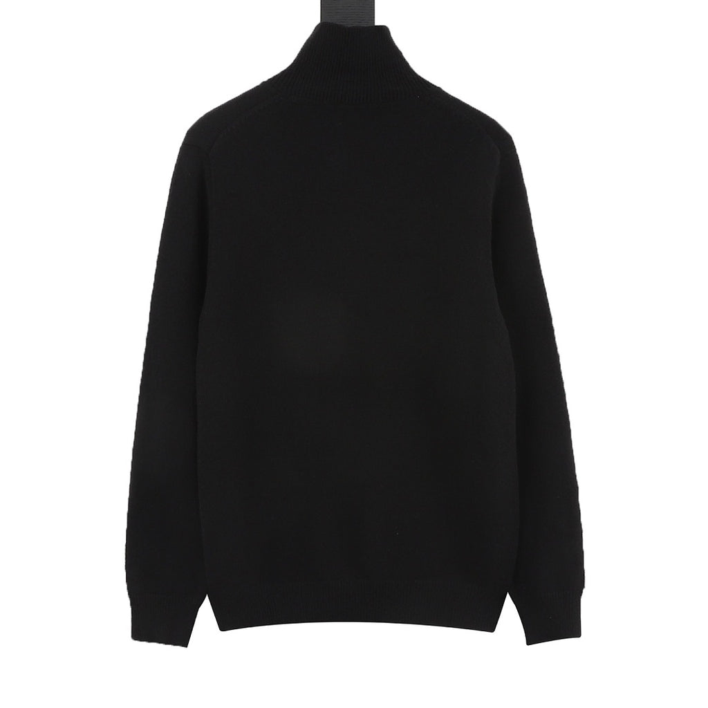Burberry Black Half-Zip Cashmere Sweater