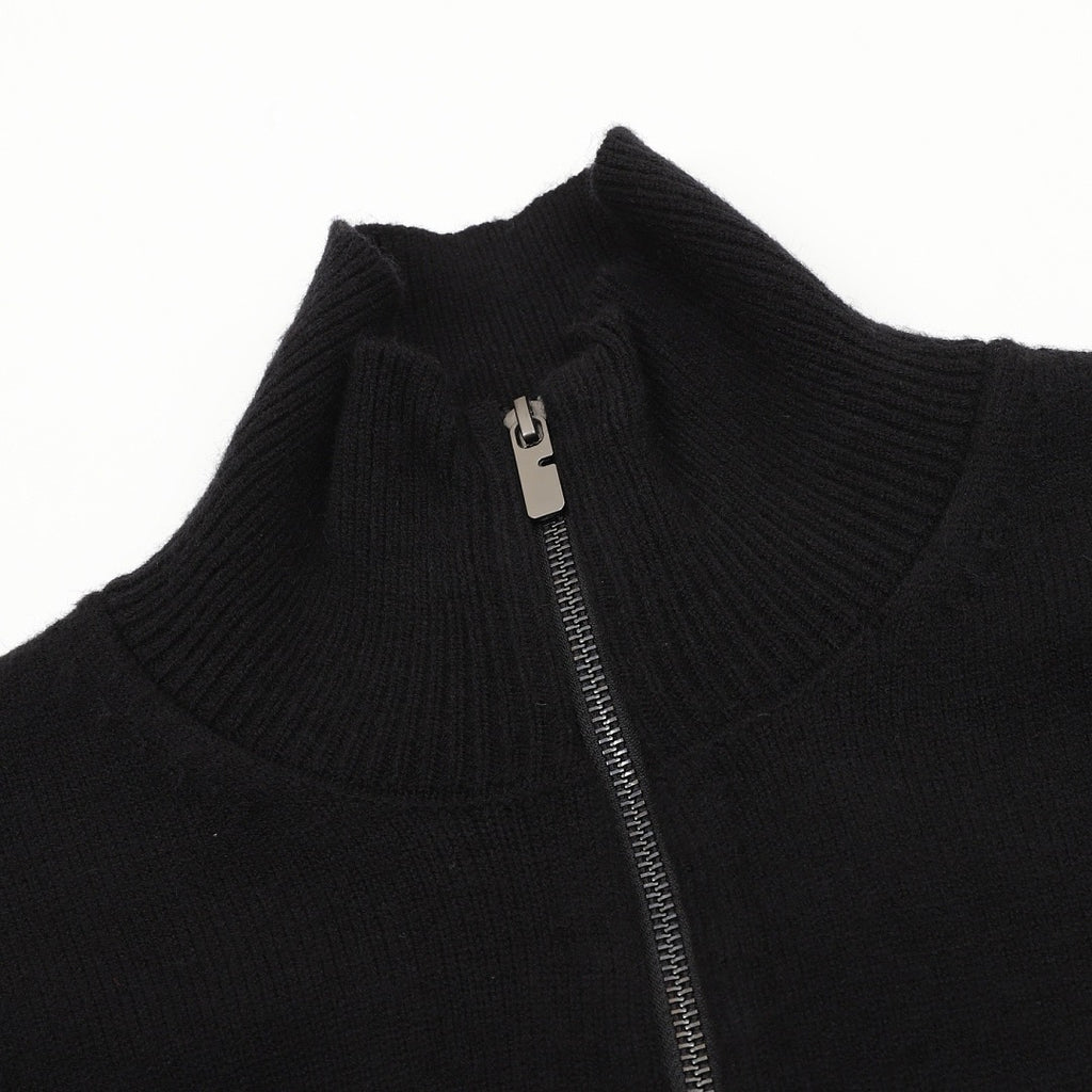 Burberry Black Half-Zip Cashmere Sweater