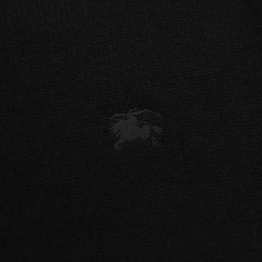 Burberry Black Half-Zip Cashmere Sweater