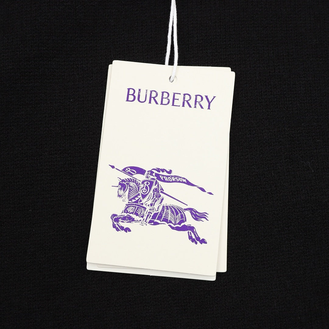 Burberry Black Half-Zip Cashmere Sweater