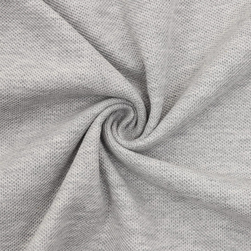 Burberry Heather Grey Check-Trim Long-Sleeve Polo Shirt