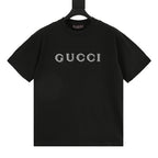 Gucci Double-Image Letter Embroidery Short-Sleeve Top