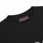 Gucci Double-Image Letter Embroidery Short-Sleeve Top