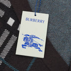Burberry Charcoal Check V-Neck Knit Cardigan
