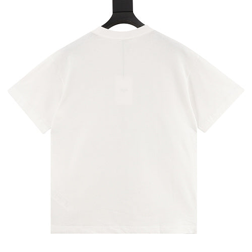 Gucci Double-Image Letter Embroidery Short-Sleeve Top