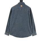Dior Blue-Grey Oblique Button-Front Shirt