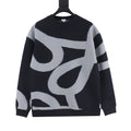 LOEWE Black and Grey Anagram Crewneck Sweater