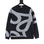 LOEWE Black and Grey Anagram Crewneck Sweater