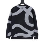 LOEWE Black and Grey Anagram Crewneck Sweater