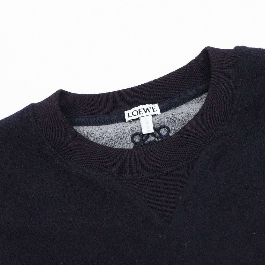 LOEWE Black and Grey Anagram Crewneck Sweater