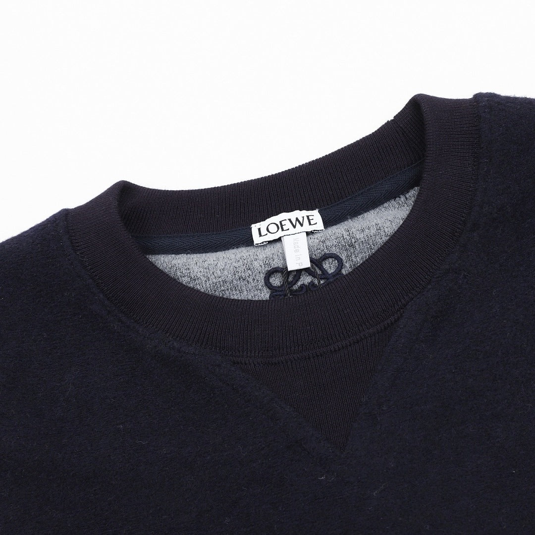LOEWE Black and Grey Anagram Crewneck Sweater