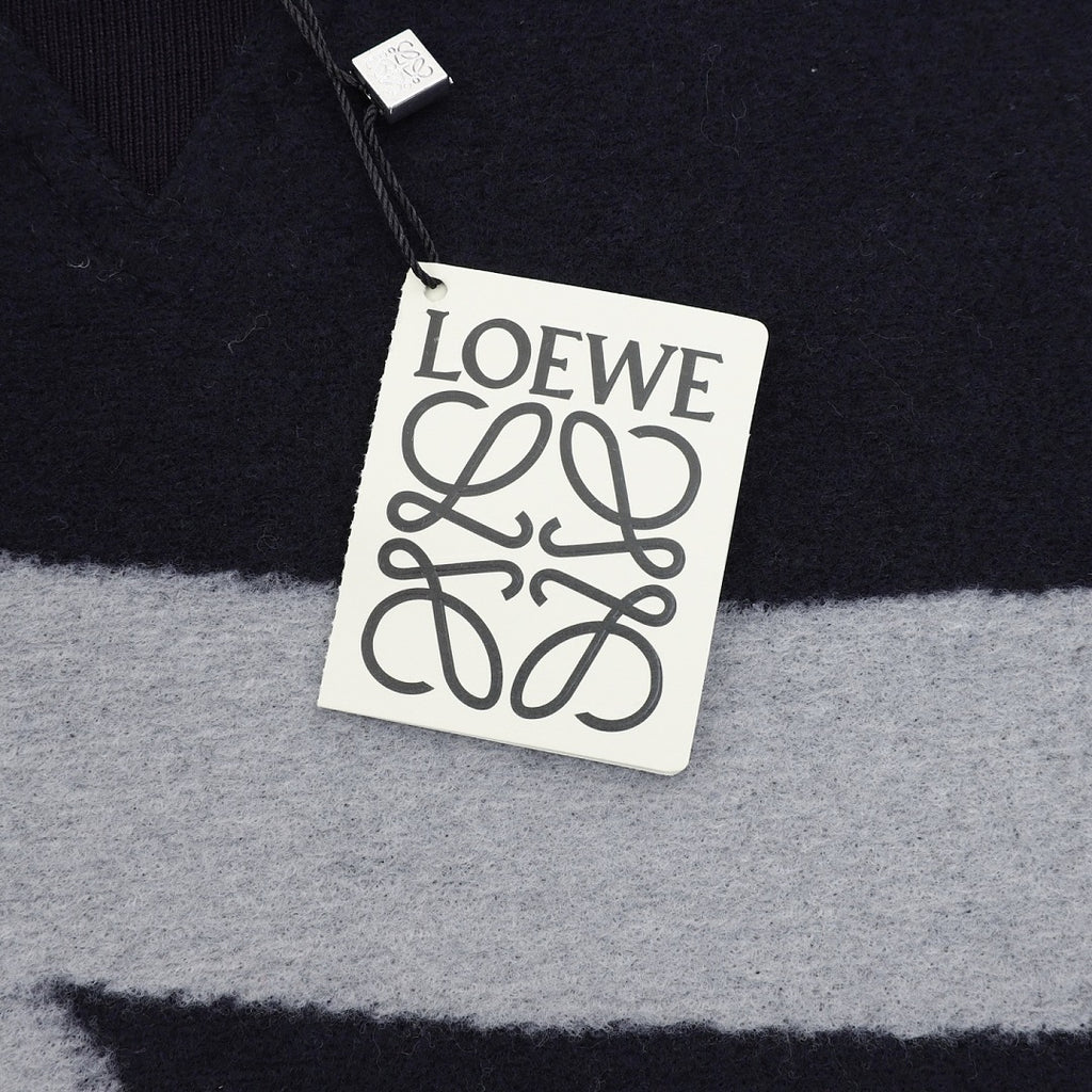 LOEWE Black and Grey Anagram Crewneck Sweater