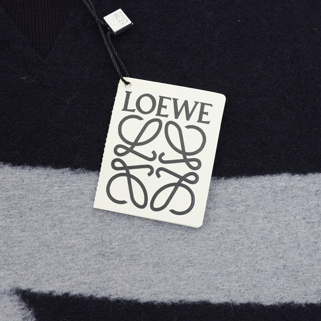 LOEWE Black and Grey Anagram Crewneck Sweater