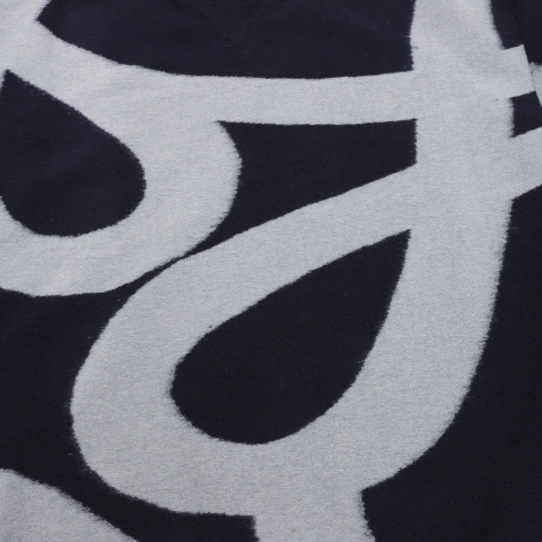 LOEWE Black and Grey Anagram Crewneck Sweater