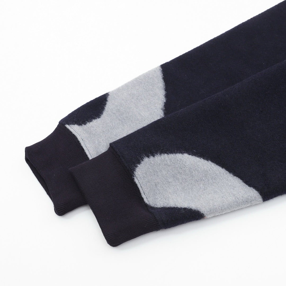 LOEWE Black and Grey Anagram Crewneck Sweater