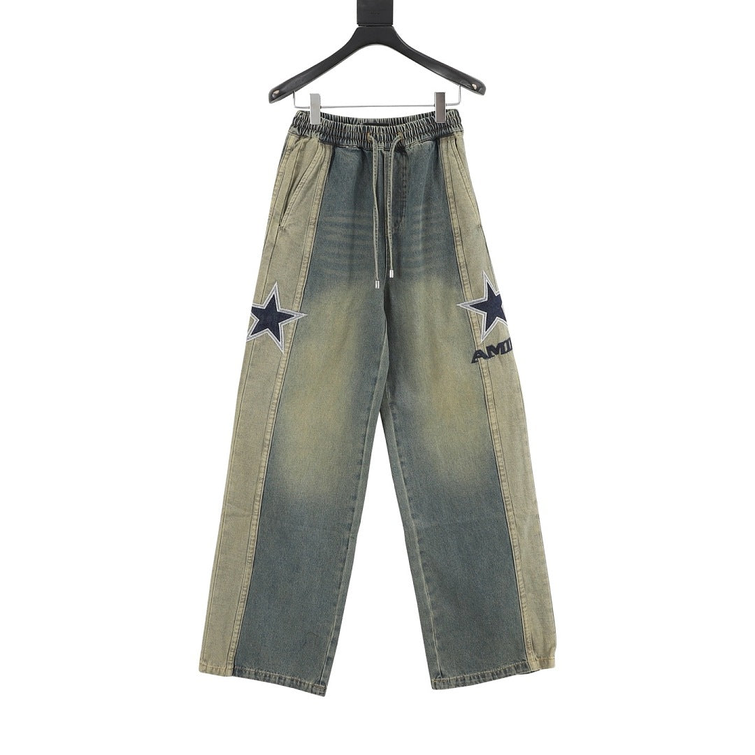 AMIRI Five-Star Embroidered Jeans