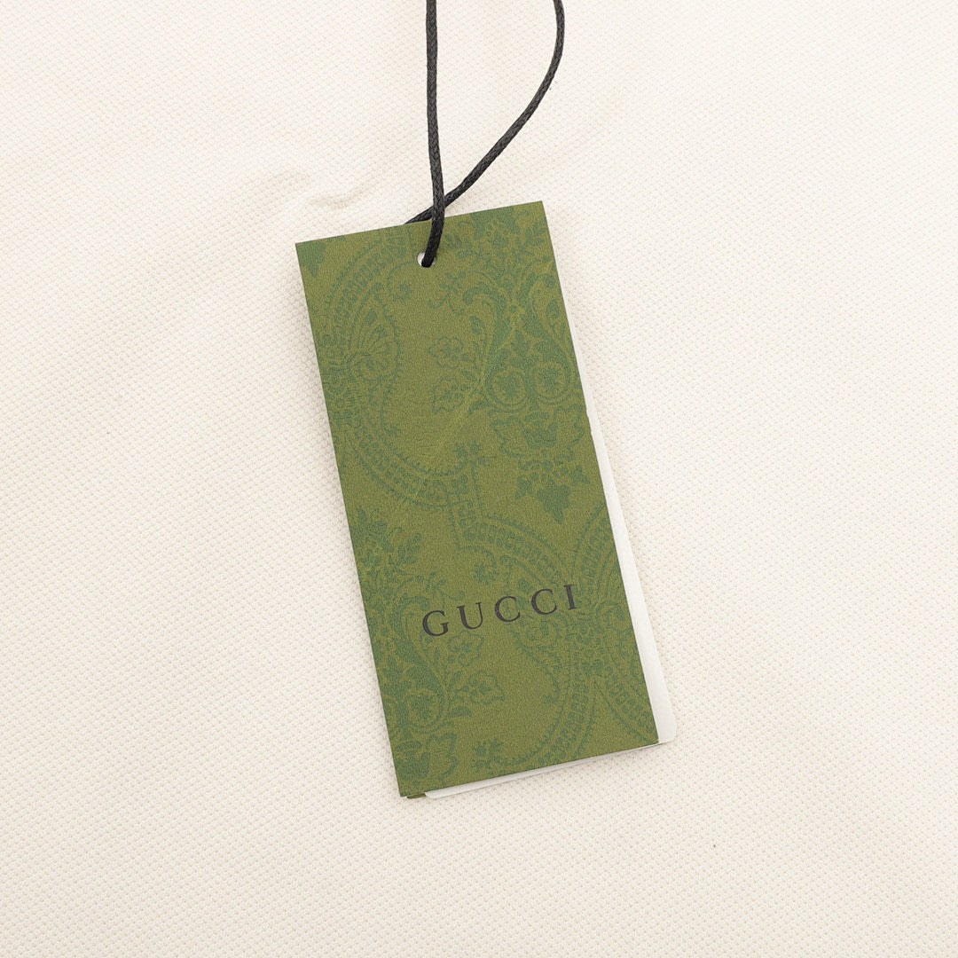 Gucci Short-Sleeve Polo with Embroidered Double G Emblem on the Chest