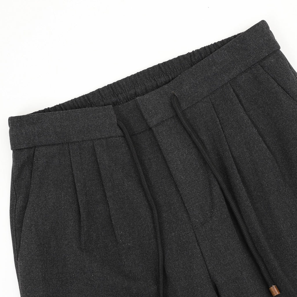 Brunello Cucinelli Drawstring Herringbone Linen Trousers