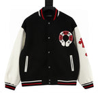 CHROME HEARTS Horseshoe Embroidery Patchwork Baseball Jacket