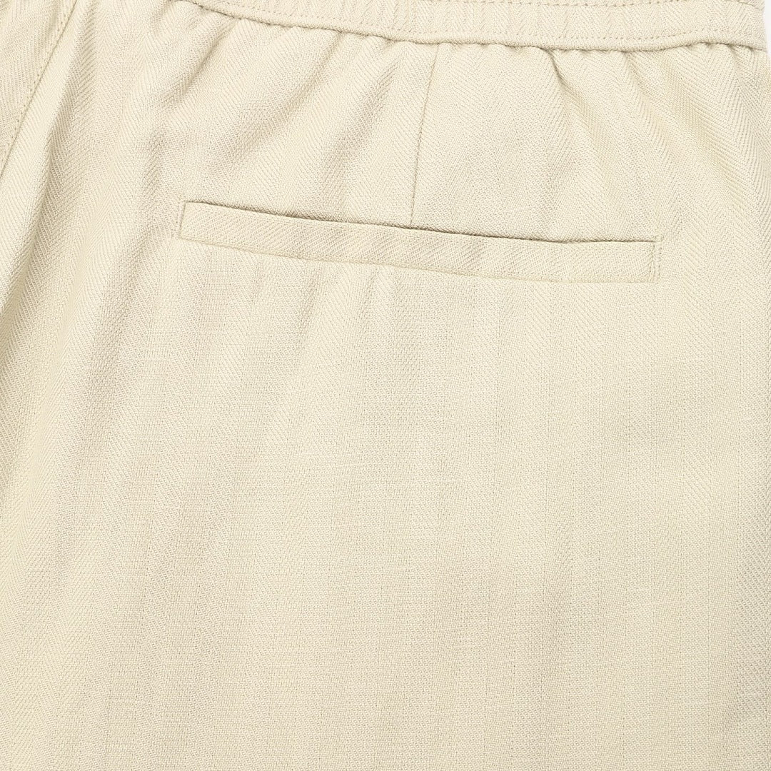 Brunello Cucinelli Drawstring Herringbone Linen Trousers