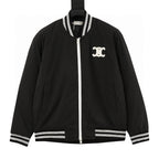 CELINE Letter-Print Padded Baseball Jacket