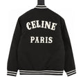 CELINE Letter-Print Padded Baseball Jacket