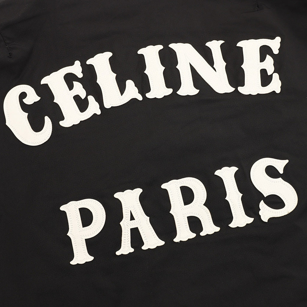 CELINE Letter-Print Padded Baseball Jacket