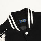 RALPH LAUREN Polo Pony Embroidery Patchwork Baseball Jacket