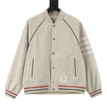 THOM BROWNE Four-Bar Baseball Jacket