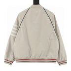 THOM BROWNE Four-Bar Baseball Jacket