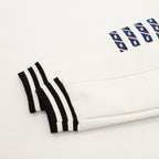 THOM BROWNE Four-Bar Multi-Embroidery Baseball Jacket