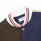 THOM BROWNE Two-Tone Colorblock Baseball Jacket