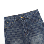 Louis Vuitton Damier-Pattern Denim Skate Trousers