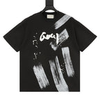 Gucci Ink-Brush Stroke Graffiti Lettering Short-Sleeve T-Shirt
