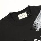 Gucci Ink-Brush Stroke Graffiti Lettering Short-Sleeve T-Shirt