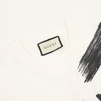 Gucci Ink-Brush Stroke Graffiti Lettering Short-Sleeve T-Shirt