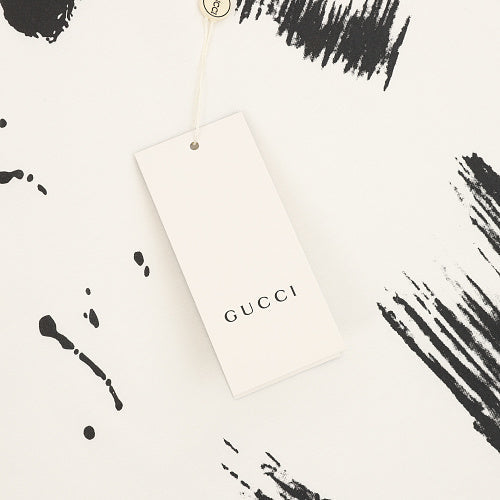 Gucci Ink-Brush Stroke Graffiti Lettering Short-Sleeve T-Shirt
