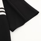 Prada Stripe-Panel Triangle Logo T-Shirt