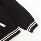 SAINT LAURENT PARIS Classic Leather-Trim Baseball Collar Jacket
