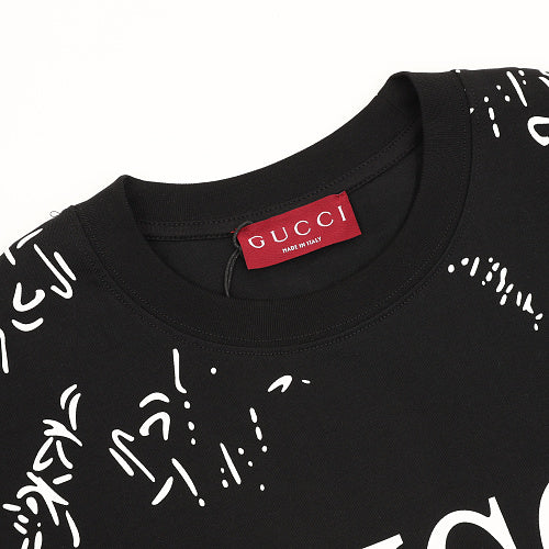 GUCCI 2026 New Arrival: All-Over Digital Print Twig Motif T-Shirt