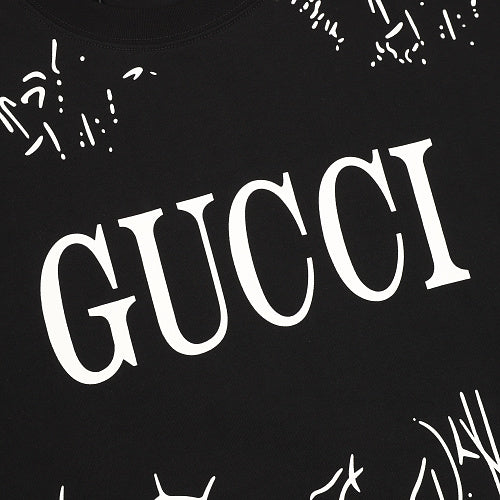 GUCCI 2026 New Arrival: All-Over Digital Print Twig Motif T-Shirt