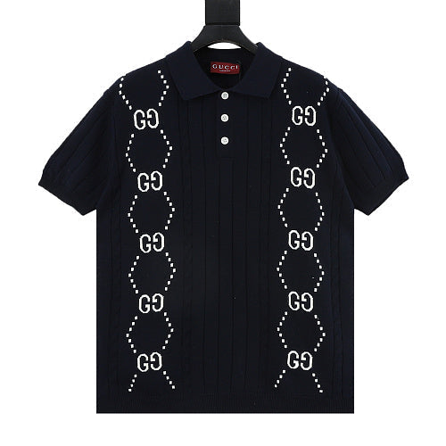 GUCCI Double G Knitted Polo Sweater