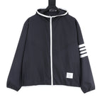 Thom Browne Two-Tone Four-Bar Stripe Sun Protection Jacket