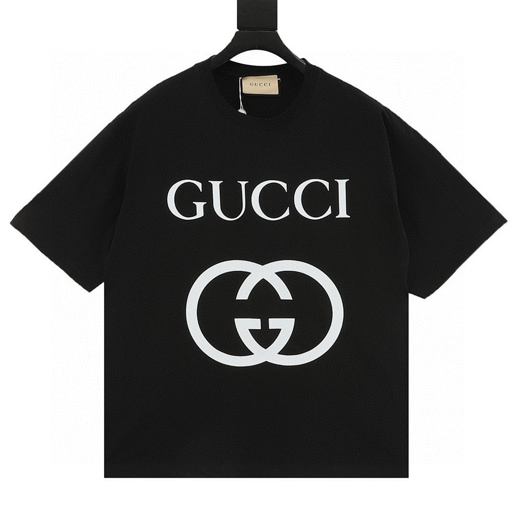 Gucci Classic Interlocking Double G Print Short-Sleeve Top