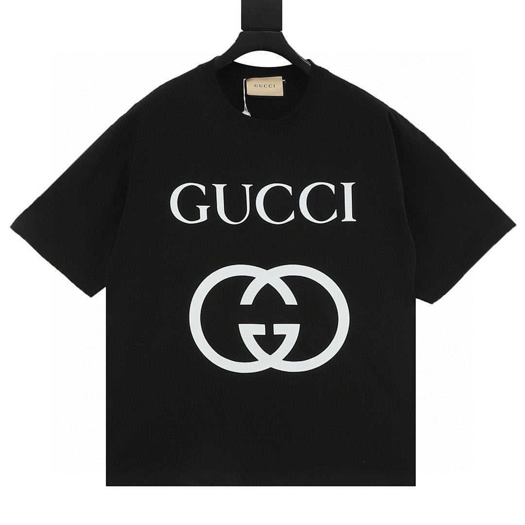 Gucci Classic Interlocking Double G Print Short-Sleeve Top