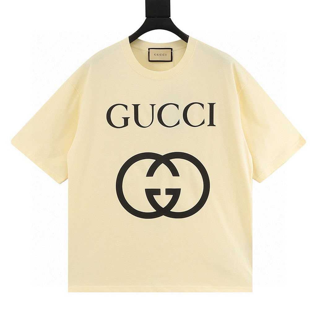 Gucci Classic Interlocking Double G Print Short-Sleeve Top