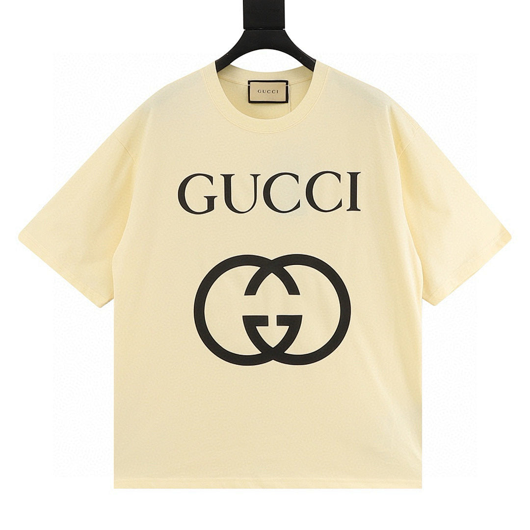 Gucci Classic Interlocking Double G Print Short-Sleeve Top