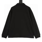 Bottega Veneta Solid-Color Half-Zip Long-Sleeve Top with Woven Chest Pocket