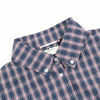 Miu Miu Plaid Check Shirt Jacket Navy Blue